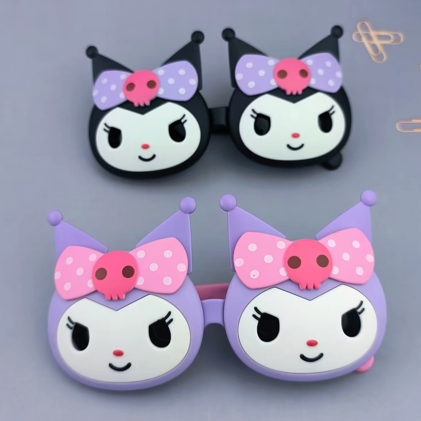 Children's flip glasses coolomi fashion sunglasses girl's sunglasses sun-proof big children cute bow Princess