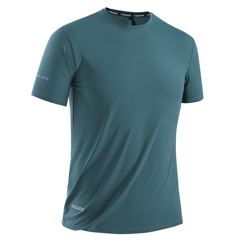 Wholesale factory in stock main push 2021 butterfly net summer nylon Ice Silk quick-drying T-shirt Men's Youth Leisure outdoor