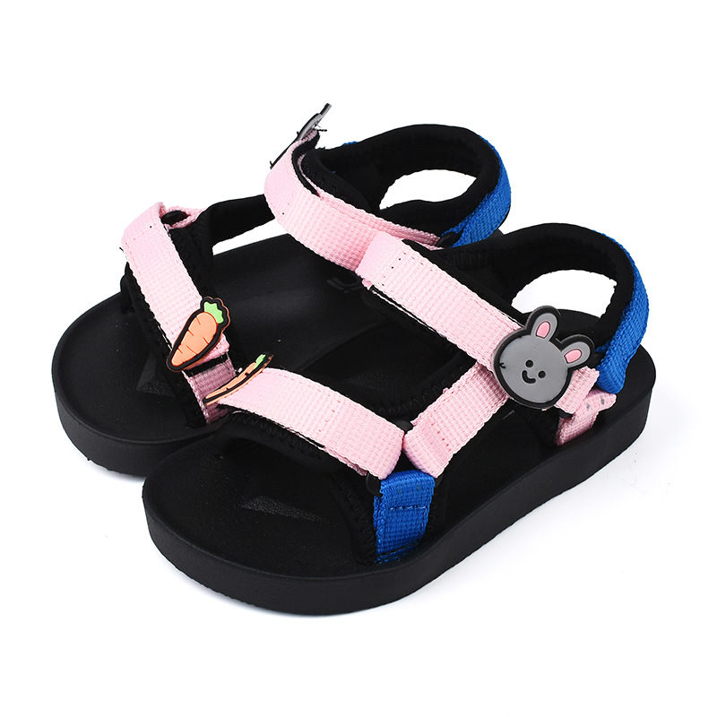 2022 summer new children's sandals fashion cartoon children's Korean men's and women's children's webbing beach shoes cross-border