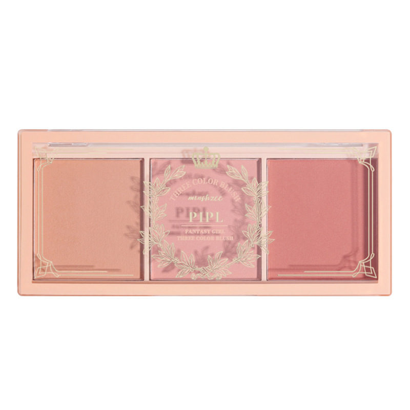 PIPL Blush Naked Makeup Natural Matte Milk Tea Orange Lasting Rouge Parity Student Tricolor Blush Plate