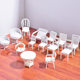 Building sand table model handmade materials interior furniture decorative ornaments modern European seat chair stool