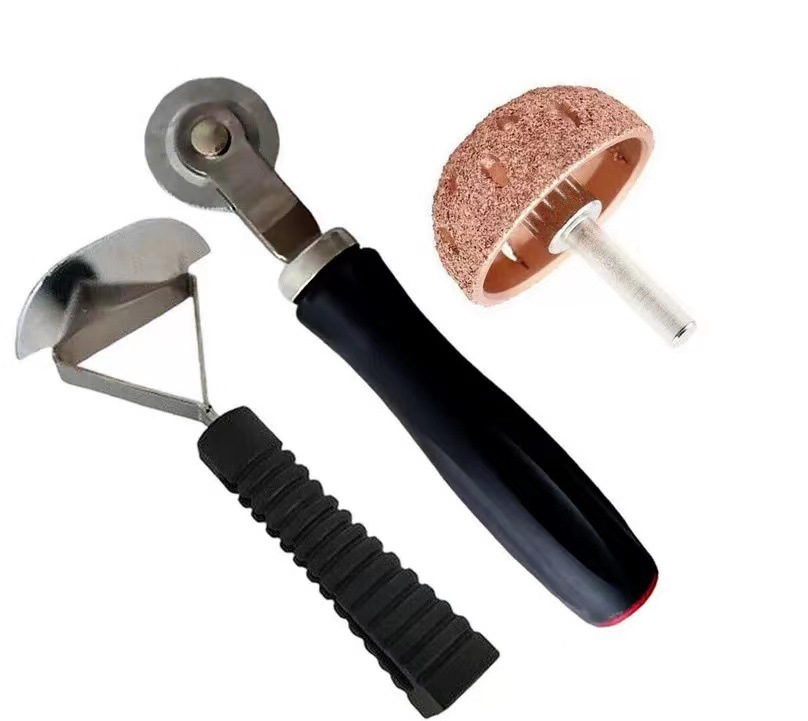 Cross-border tire repair tool set Bowl type grinding head tire repair pressure wheel roller 42mm grinding head plastic roller repair bag