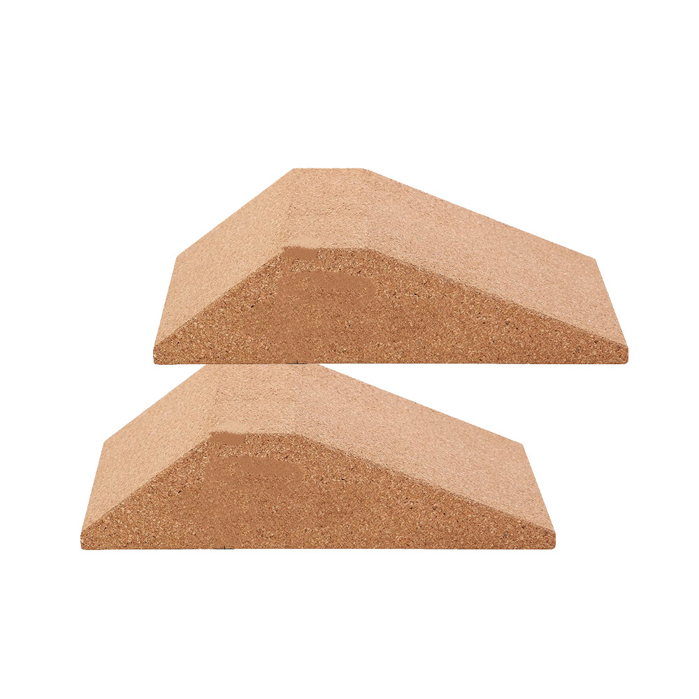 Cork yoga Wood squat wood wedge block weightlifting sports non-slip training high heel knee tilt board Fitness foot pad