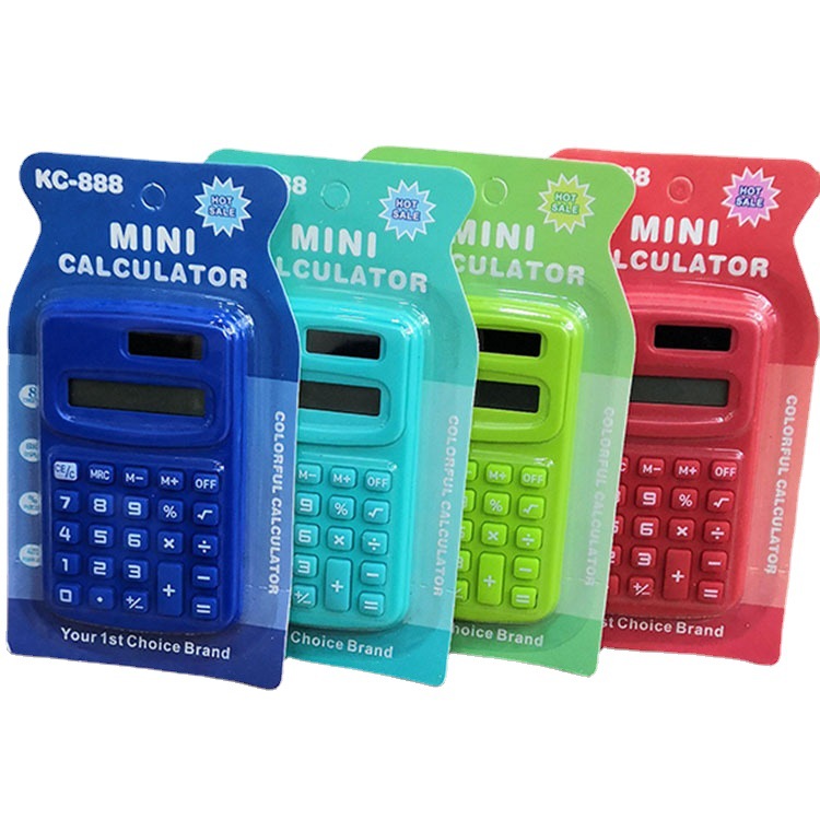 Color 888 cute mini student calculator gift LOGO advertising cross-border computer portable exam dedicated