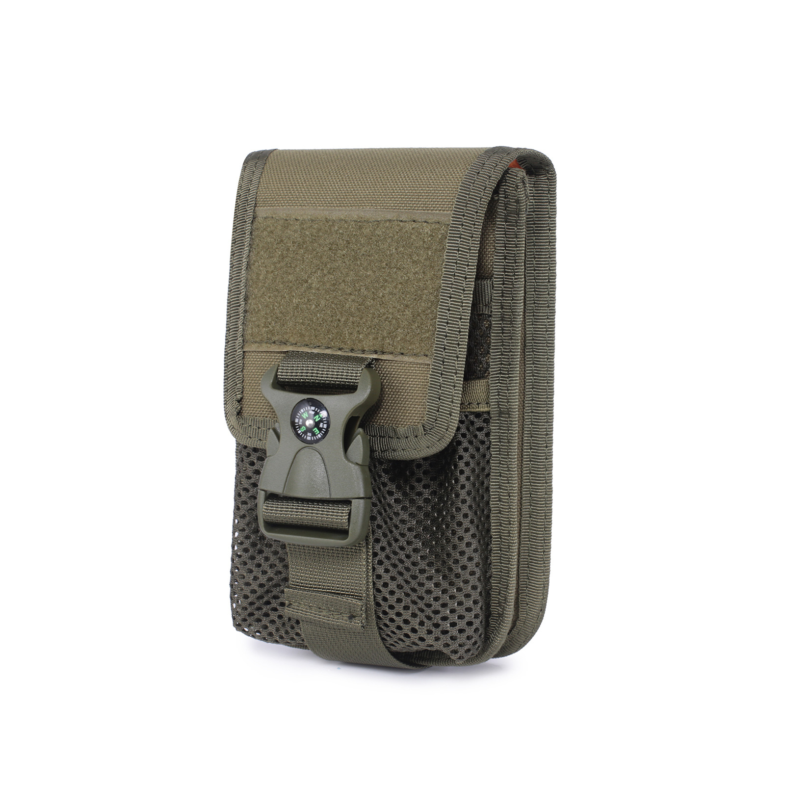Tactical Compass Guide Double Layer Mobile Phone Waist Bag Nylon Cigarette Case Lighter Card Change Affordable Storage Bag