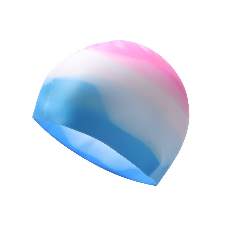 Factory wholesale adult silicone swimming cap color matching swimming high elastic non-slip head waterproof unisex New
