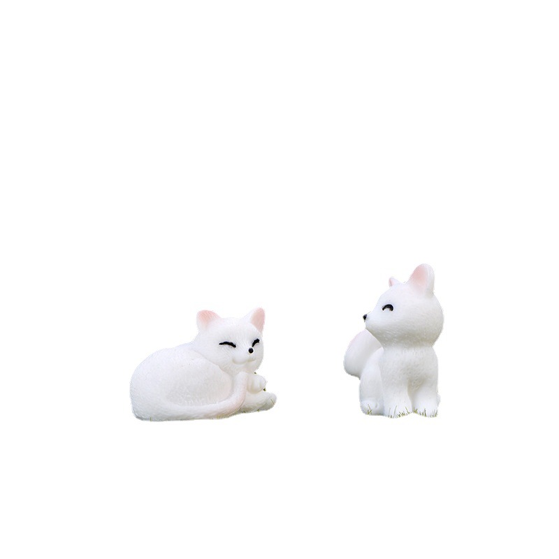 Cartoon Dolphin Leopard Small Animal Resin Ornaments Micro Landscape Gift Accessories Kitten Fox Rabbit Chen Jun Crafts