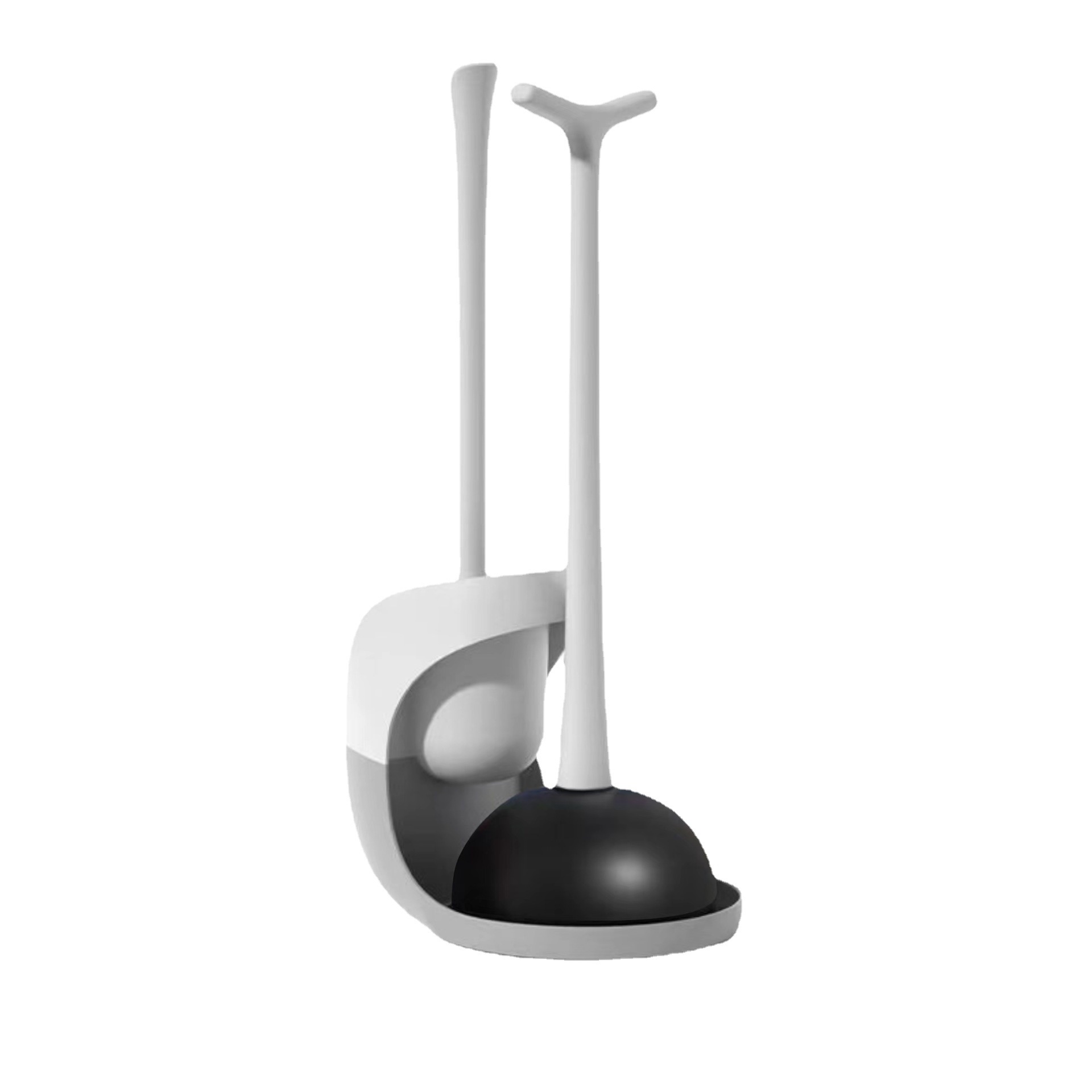 Factory direct toilet brush leather plunger pipe dredge set no dead angle brush base combination toilet brush wholesale
