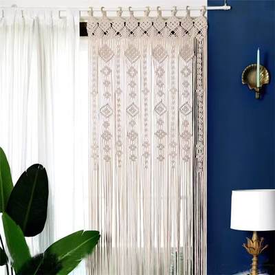 Hand-woven cotton rope curtain curtain partition wall hanging Bohemian decoration bedroom living room wedding