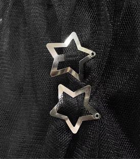 Y2g hot girl star hairpin ins metal sweet cool clip silver five-pointed star star hairpin all-match BB clip
