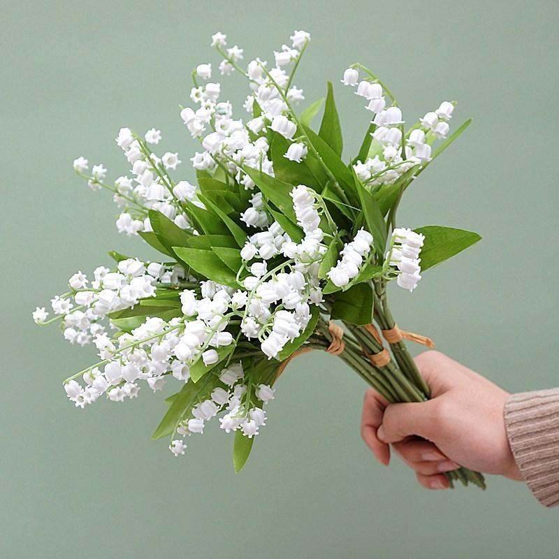 ユリザバレー造花プラスチック花手書き桔梗家の装飾家具植物壁結婚式の植物|undefined