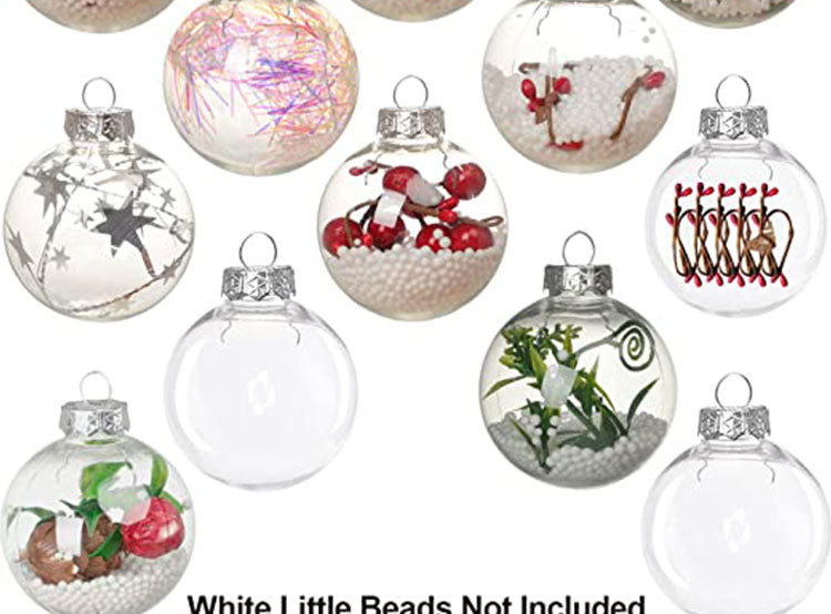 Direkte Lieferung ab Werk 6080100 transparente Kugel, flache Kugel, PET-Blasformkugel, nahtlose transparente Kunststoff-Weihnachtskugel, Glühbirnenflasche_voghion.com