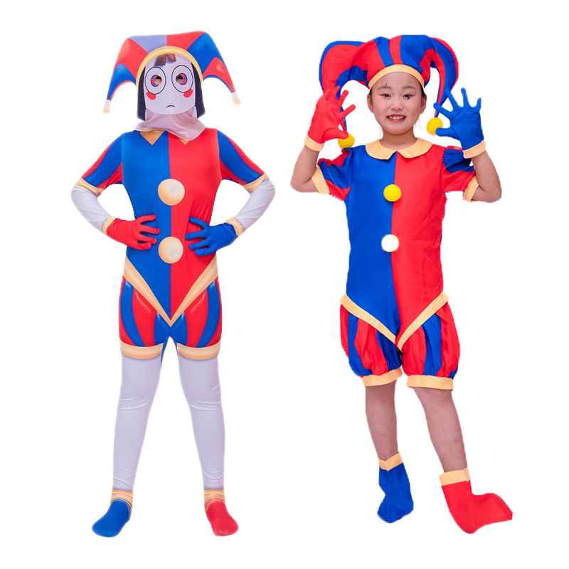 Cross-border new magic digital circus cosplay jumpsuit performance jumpsuit pamny clown cos suit