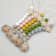 Ins New Baby Pacifier Anti-drop Chain Anti-drop Chain with Beech Five-pointed Star Silicone Molar