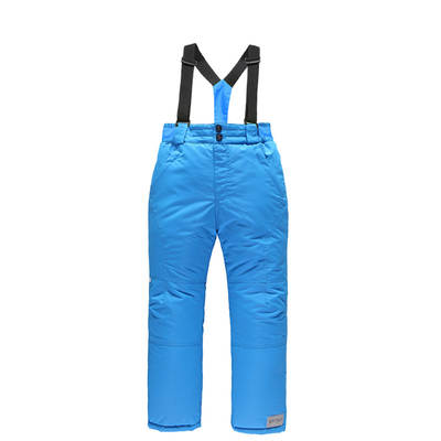 Children's ski pants medium and large boys and girls windproof Waterproof warm thickened detachable suspender pants