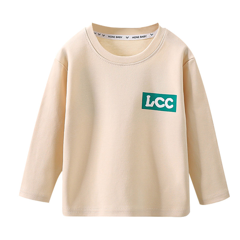 2023 autumn and winter new cotton children's long sleeve T-shirt boys and girls bottoming shirt small and medium-sized children's baby one-piece top
