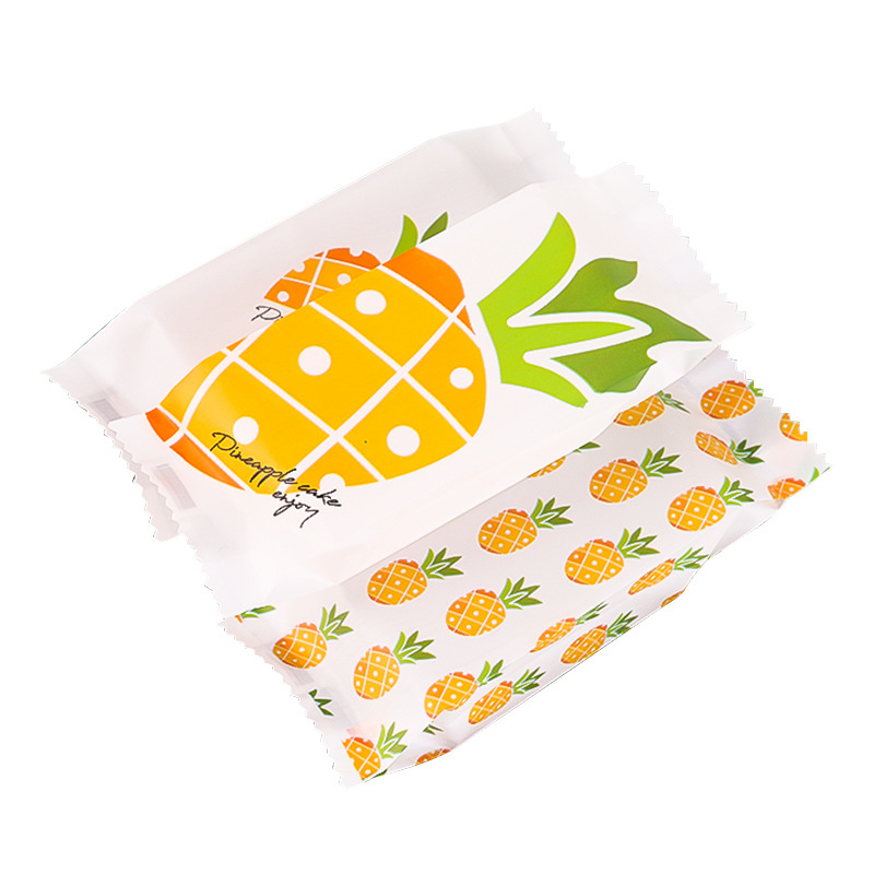 Pineapple cake packaging bag small fresh biscuit snacks open shipment crisp cow rolled crisp machine sealed bag plastic holder set
