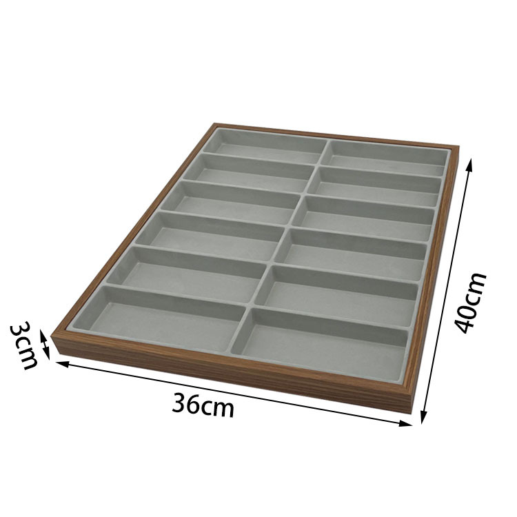 Black walnut grain wood 12 glasses sales display plate 12 grid sunglasses sunglasses display sales plate