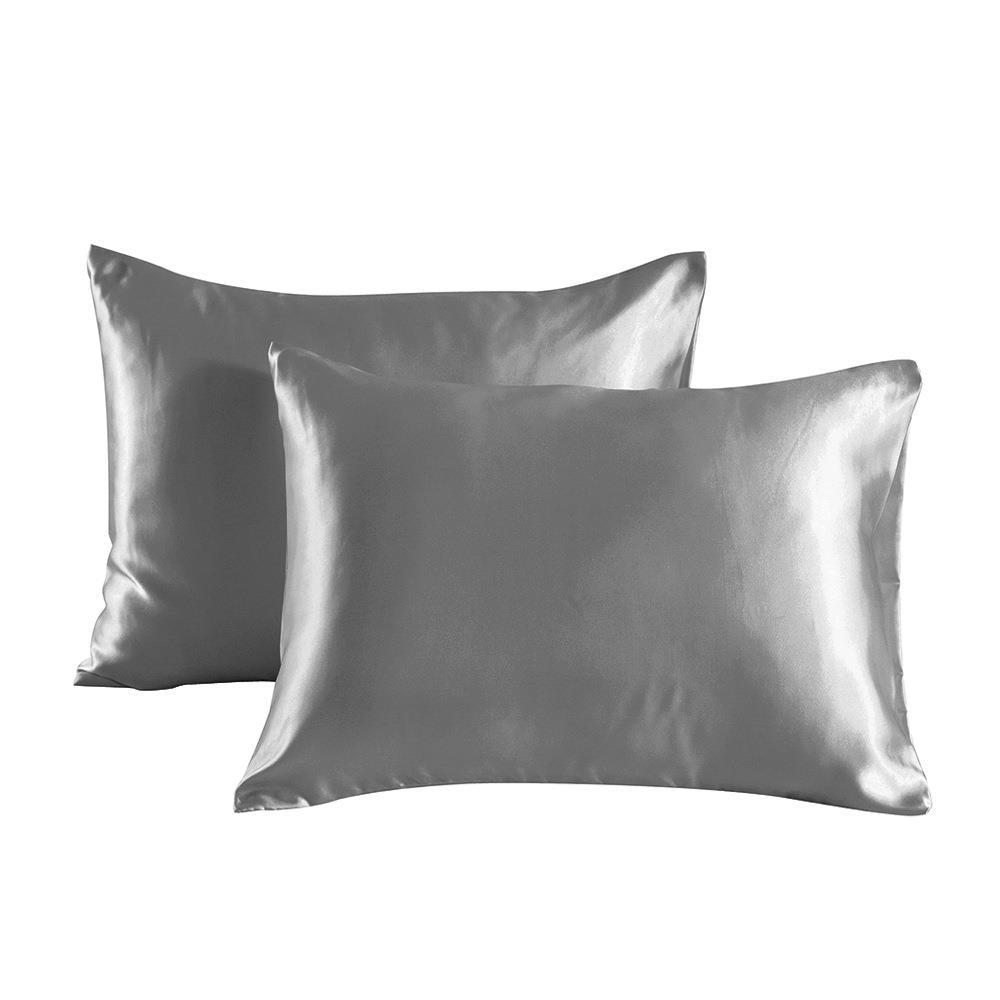 Cross-border silk pillowcase pillowcase solid color double-sided satin Amazon pillowcase a pair of foreign trade Wholesale