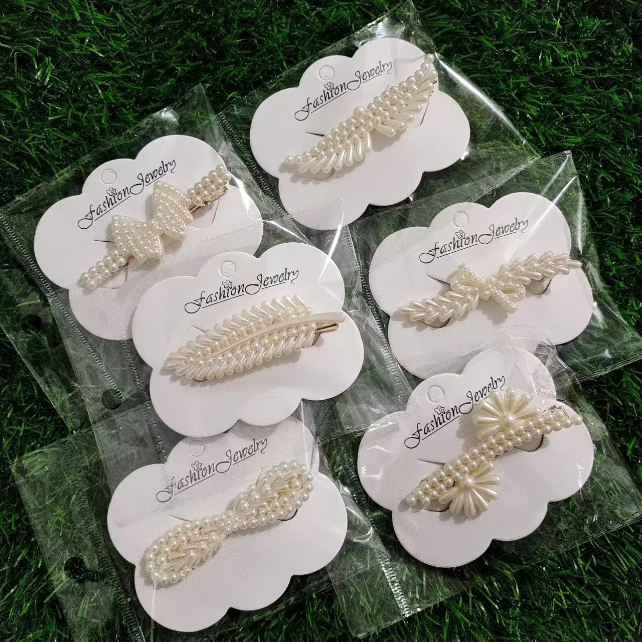 New Pearl hairpin duckbill clip broken hair finishing Internet celebrity word clip girl bangs clip push small gift