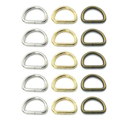 D Buckle metal accessories Silver small D Buckle D ring bronze clothing adjustment D Buckle 100 only/bag