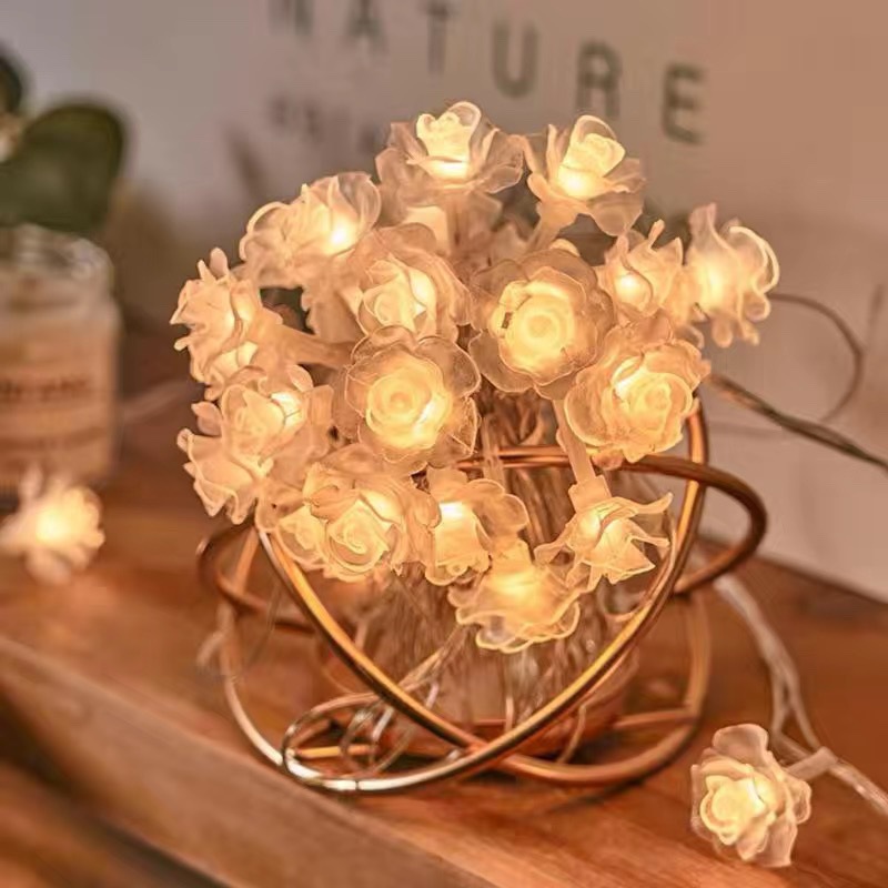 Outdoor camping led round ball light string room atmosphere Bubble Ball light string outdoor battery box decoration Star Light