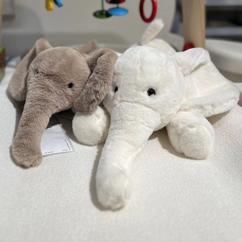 Nordic style soft elephant doll Ragdoll soothing elephant doll children's accompanying toy baby gift