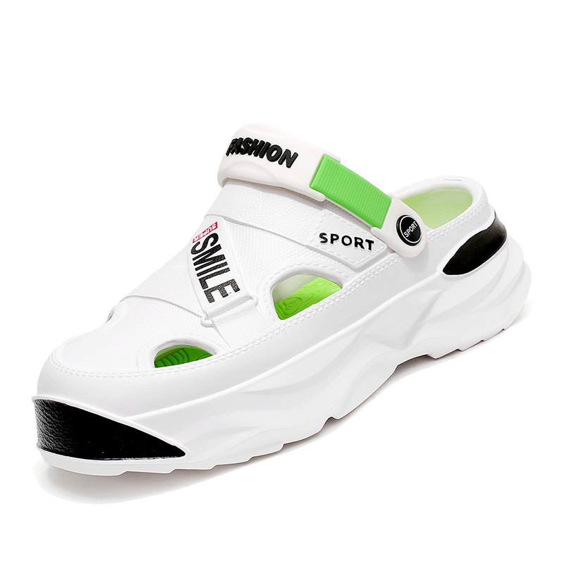 Beach Shoes Men's Sandals Summer Men's Thick-soled Non-slip Dual-purpose Sandals Outer Wear Vietnam Drag Outdoor Large Size Hole Shoes