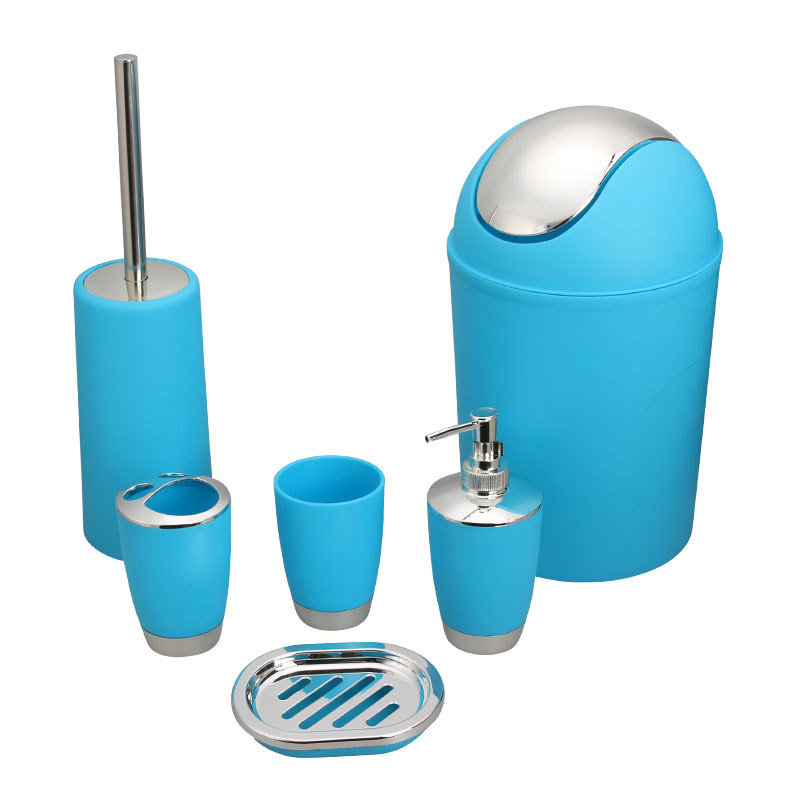 Bathroom accessori Комплект ванной комнаты Чашка для полоскания рта Шесть комплектов туалетных принадлежностей Чистка полка набор ванной комнаты