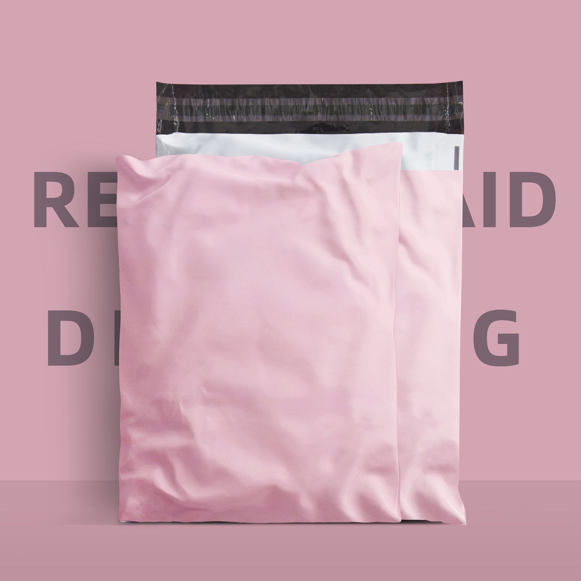 Solid color degradable express bag jewelry clothing packing bag new material portable express bag damaged bag printed logo