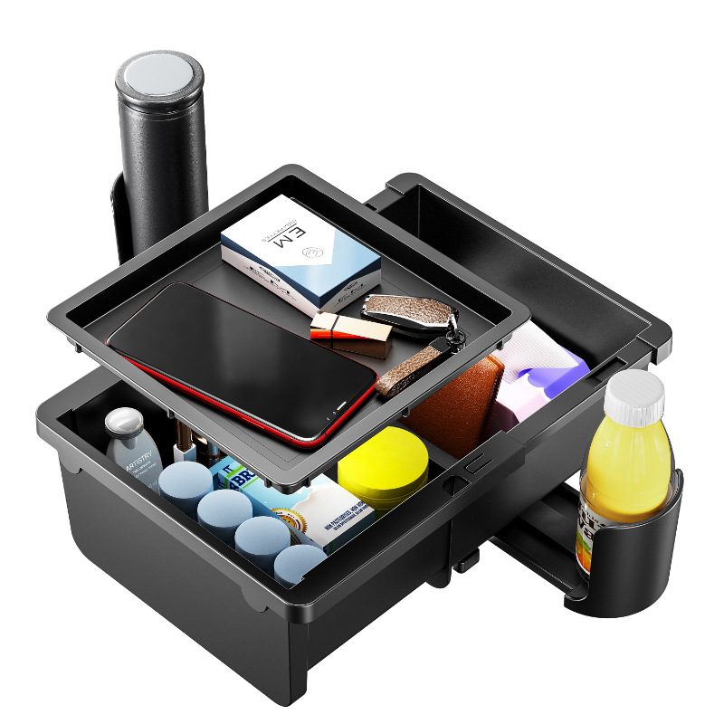 Car tissue box car armrest box storage box car seat universal front multifunctional storage box trash can