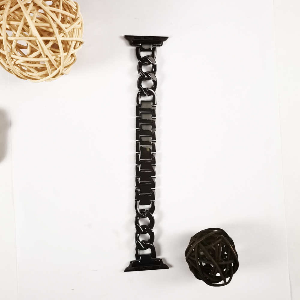 Suitable for Apple iwatch1-8 Generation Denim Chain Strap Single Row Chain Metal Wristband Samsung Xiaomi Strap