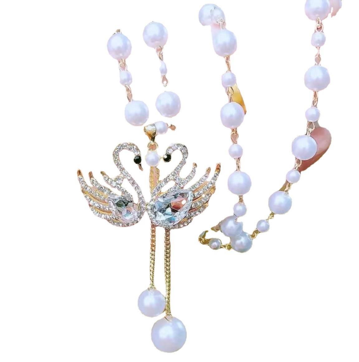 Layers Rich Focus Highlight Woolen Chain Women's High-end Pearl Necklace Accessories Fashion All-match Decorations Pendant