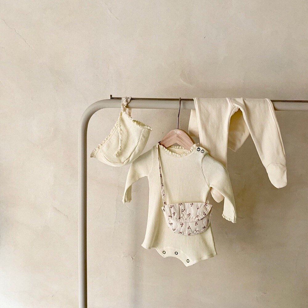 2023 Autumn Clothes Korean Cotton Lace Hooded Baby Clothes Baby Hooded Baby Triangle Climbing Clothes Bag Fart Clothes