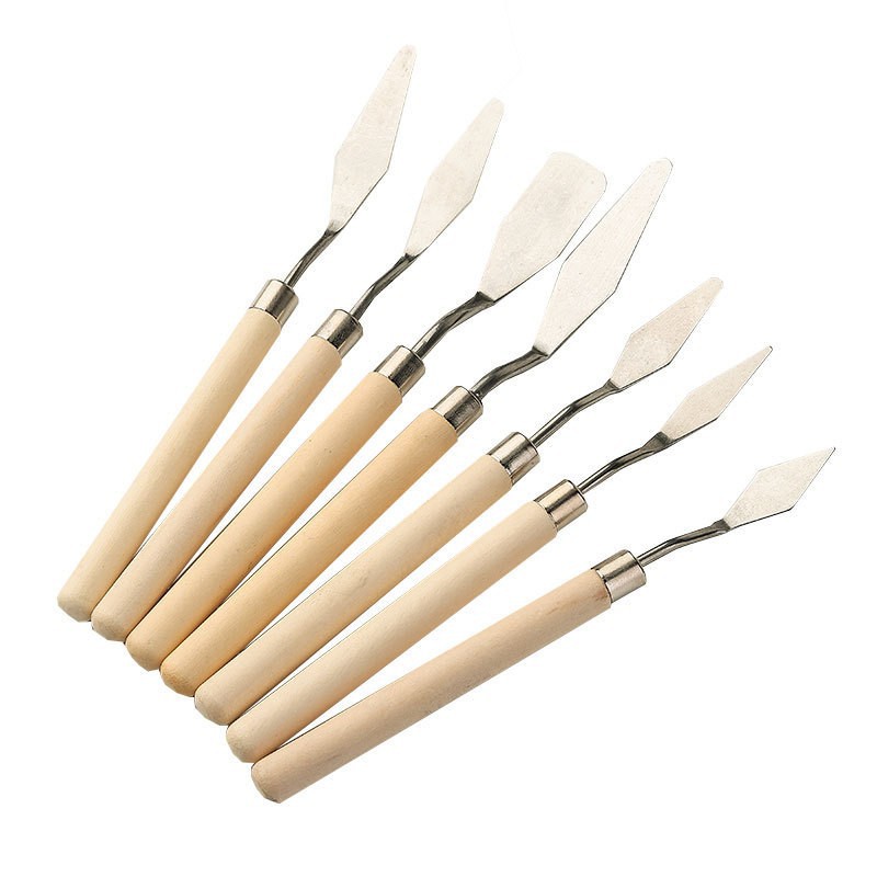 Student art oil painting scraper stainless steel knife oil painting gouache pigment pointed color shovel oil painting stick small scraper