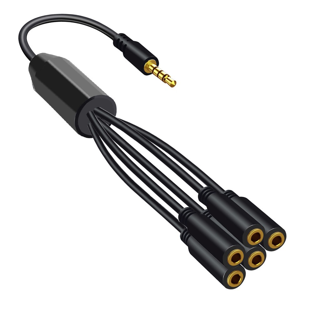 3.5mm one-to-two audio cable, one-to-three-to-six, four-to-five Shared cable, Computer mobile phone headset, extended AV cable