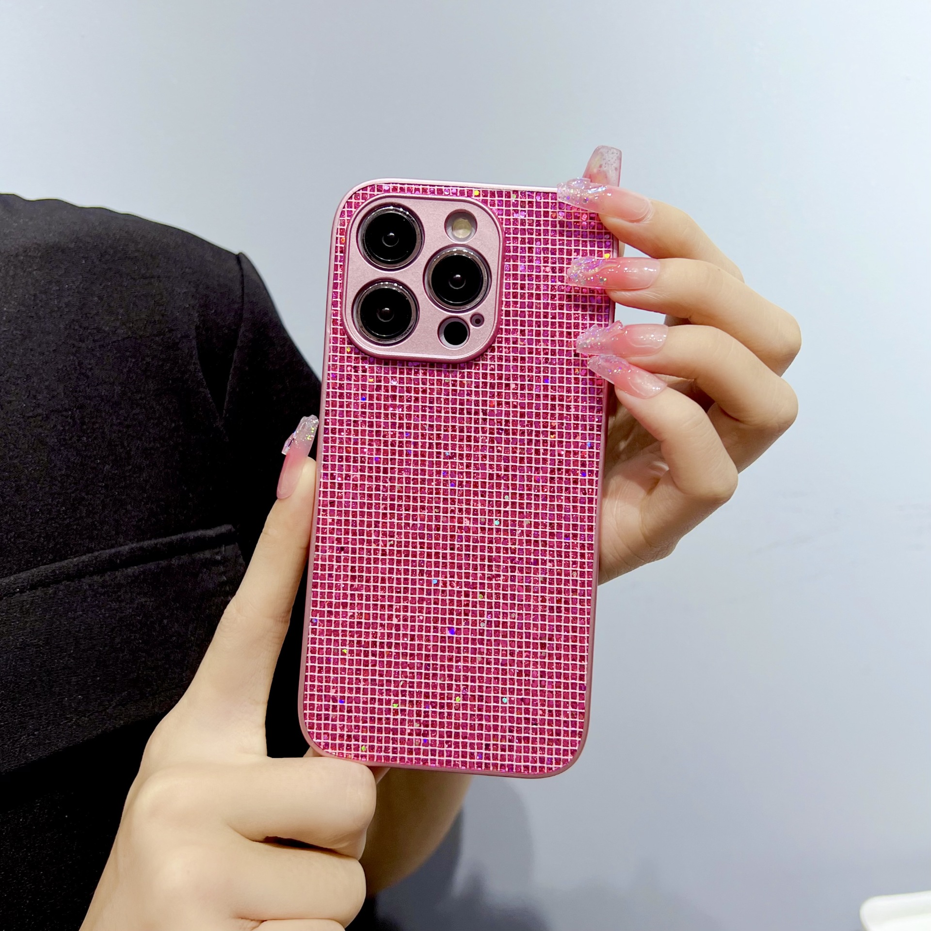 Glitter for Apple 14promax phone case IP13Pro flash brick 15 drop-resistant 12/13/11 protective case xs