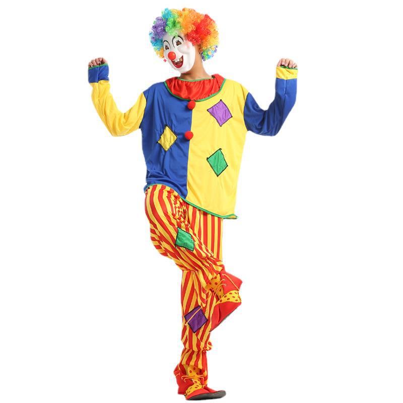 Clown Clothing Backpack Adult Men's and Women's Performance Clothing Magic Performance Clothing Clown Clothes Wig cos Set