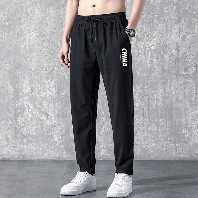 Shirt Less Clothing Straight Pants Men's Summer Thin Foreign Trade New Korean Loose Large Size Sports Casual Pants