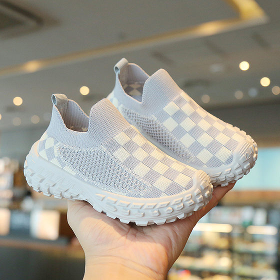 Children's Sneakers 2024 Spring and Autumn New Boys' Casual Shoes Breathable Mesh Shoes Soft Sole Girl's Flying Woven Shoes Baby Shoes