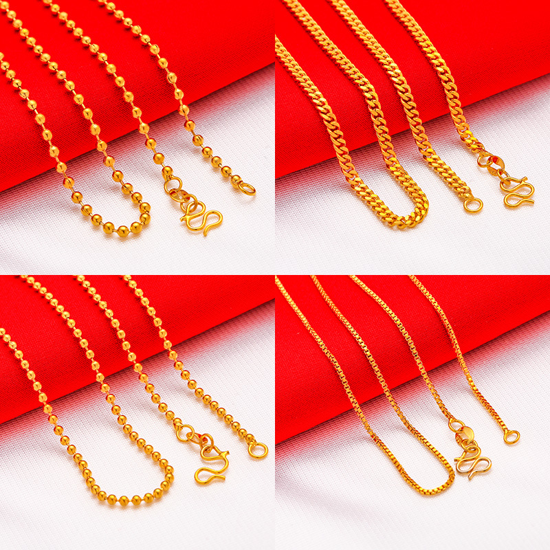 Collana unisex alla moda, collana con onda d'acqua, collana con osso di serpente, collana con scatola, collana con parola O_voghion.com