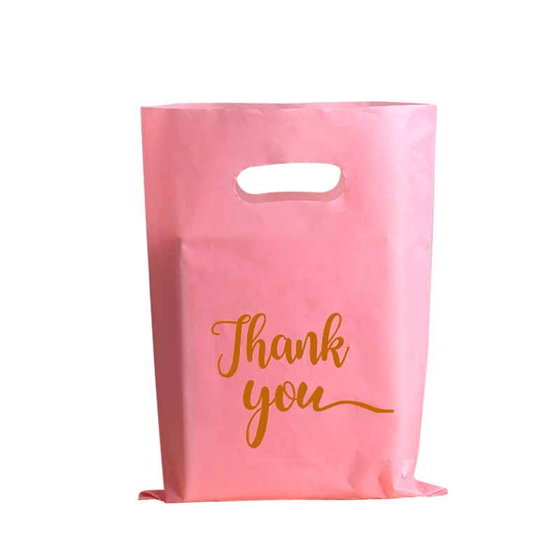 In stock low voltage flat mouth four finger bag pink gift packaging portable shopping bag clothing bag Amazon cross-border wholesale