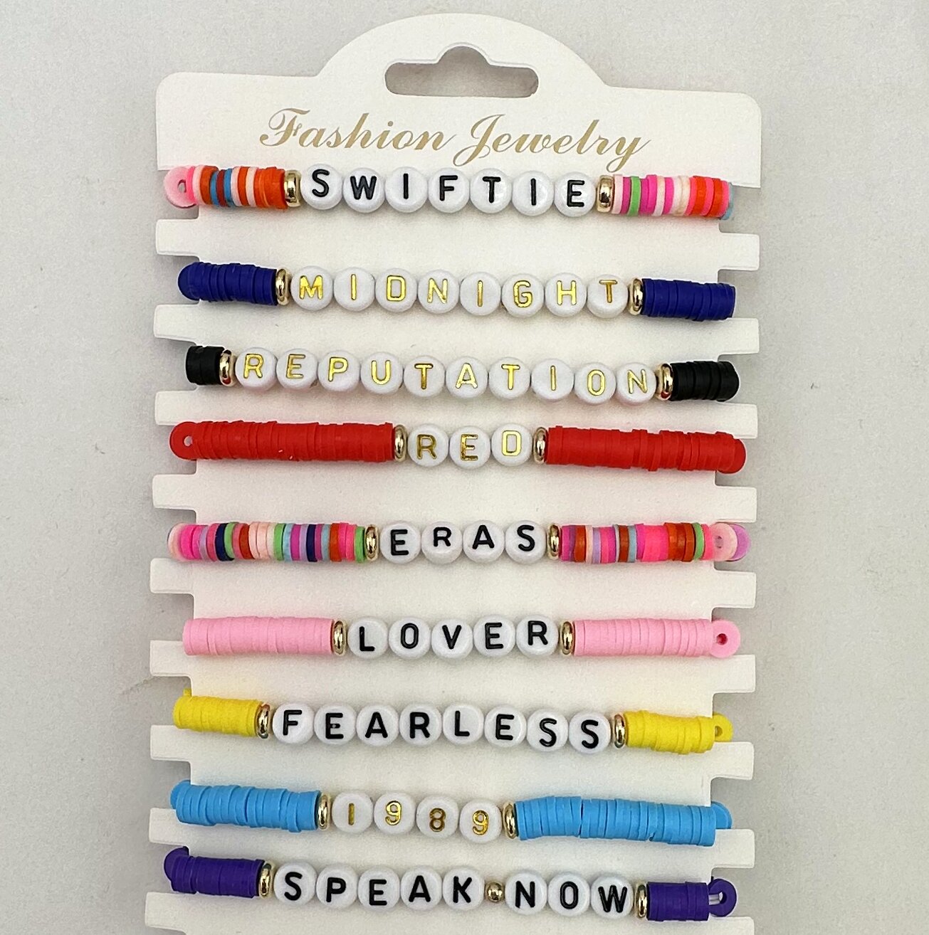 European and American Cross-border Explosions 6mm Rainbow Soft Pottery Jewelry Color Sliced Soft Pottery Bracelet Women's Mix and Match Beach Style Bracelet