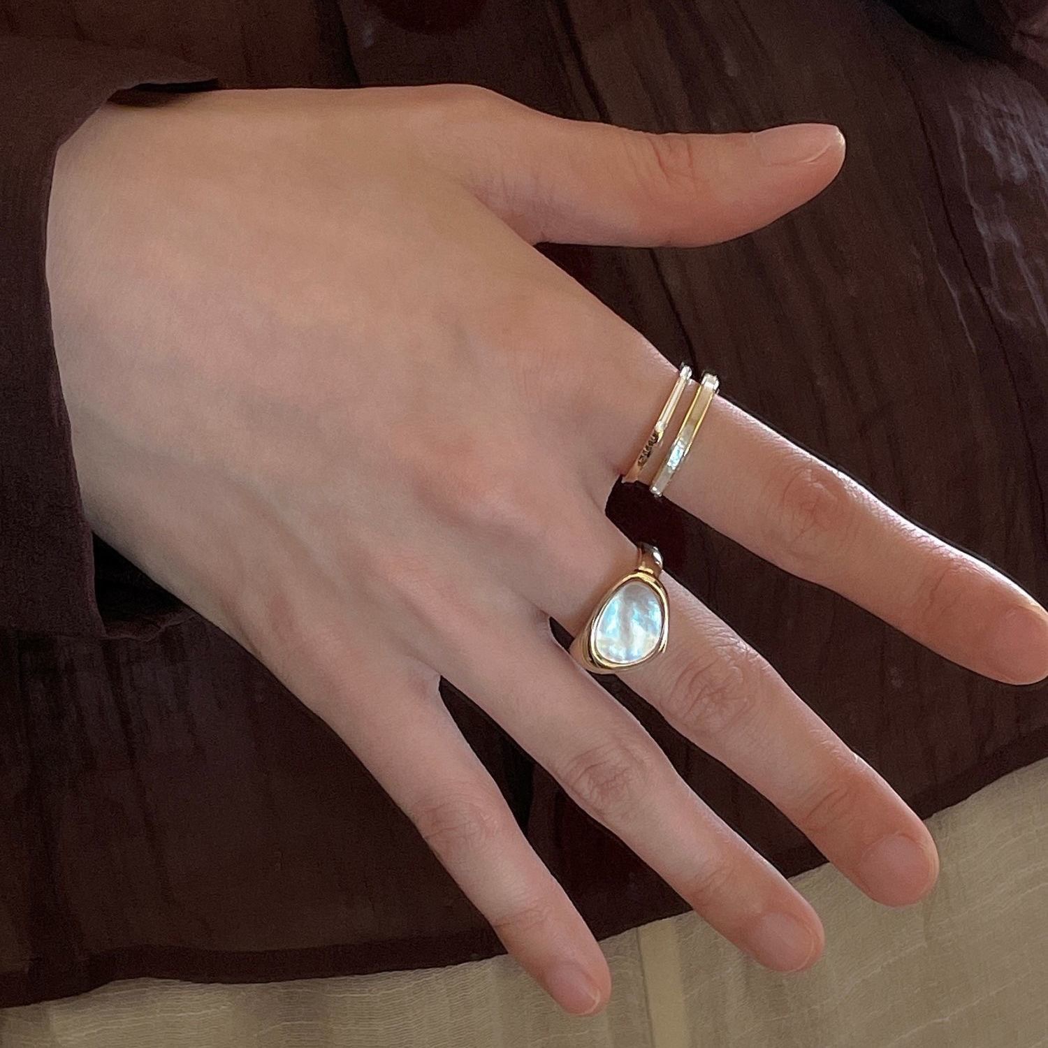 Emerald Design Sense Ring naiste tipptasemel Sense moodne seksikülm stiil niši avamisega sõrmesõrmus_voghion.com