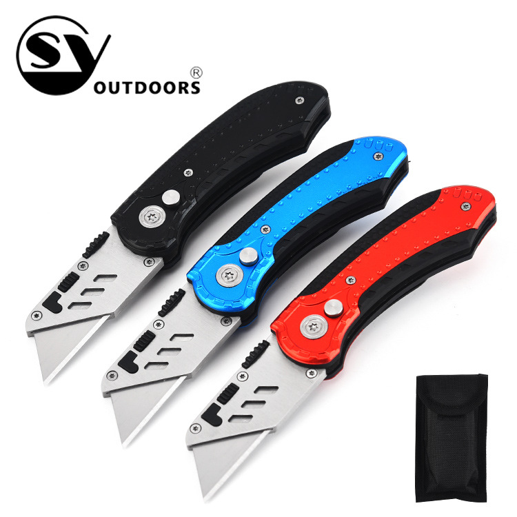 Stainless steel art knife multifunctional folding art knife wallpaper paper cutting knife outdoor knife wallpaper art knife