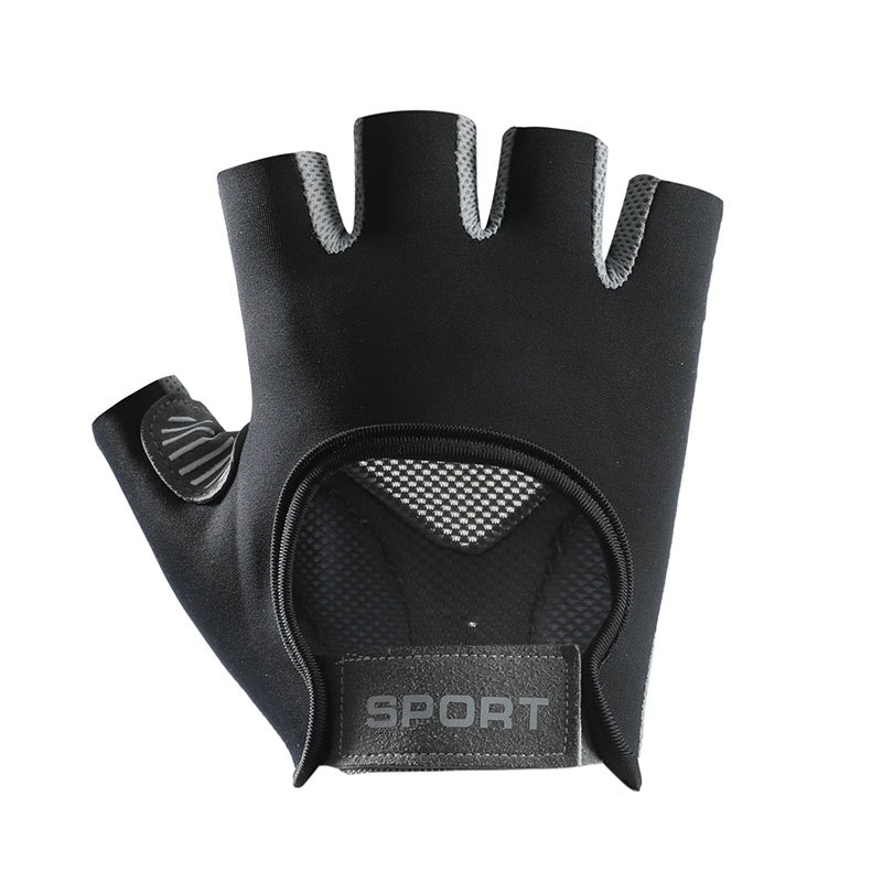 Fitnesshandskar med halva fingrar för kvinnor, träningsutrustning, halkfri, slitstark, utomhus, andningsbar, herr, spinning, cykling, gränsöverskridande A36J_voghion.com