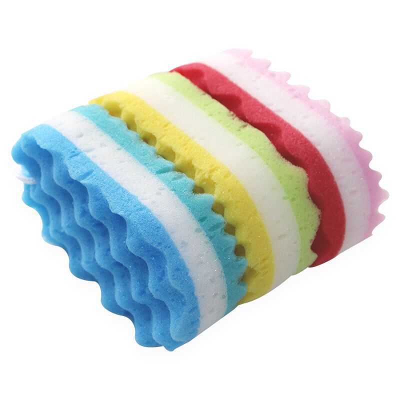 Three-layer Seaweed Spine Bath Sponge Wipe Adult Bath Bath Ball Bath Sponge Back Bath Flower Baby Bath Cotton