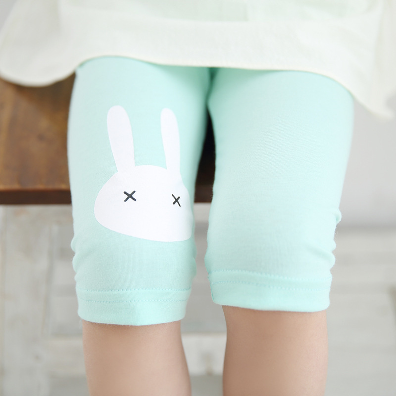 Girls' leggings cropped pants summer thin children's rabbit pants cropped pants baby modal pants manufacturers