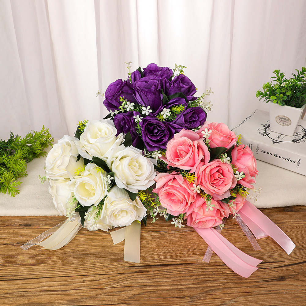 New Mori style bouquet Amazon foreign trade wedding supplies bride bouquet bridesmaid sisters group holding bouquet