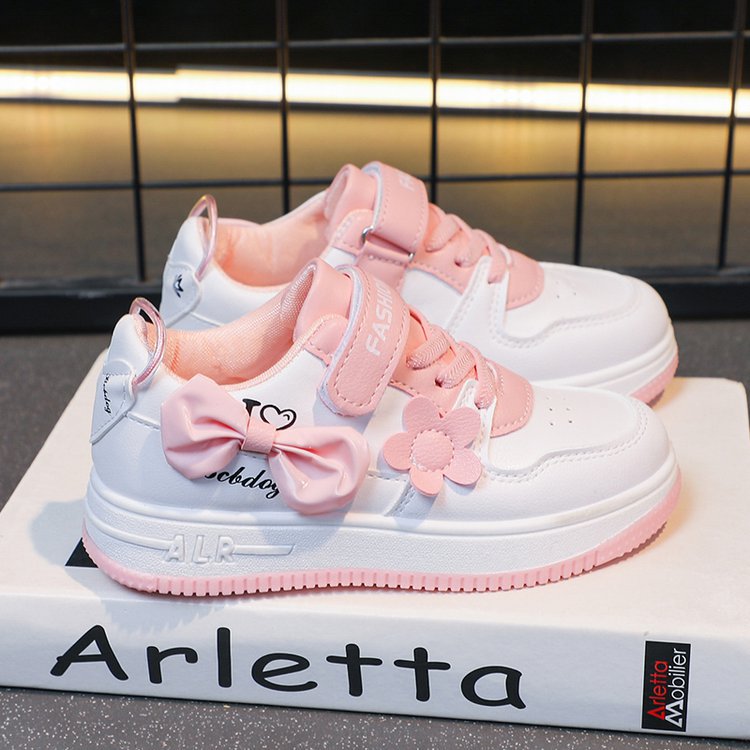Girls board shoes flower cute 2023 Spring and Autumn new large children's casual shoes wholesale girls shoes ladies